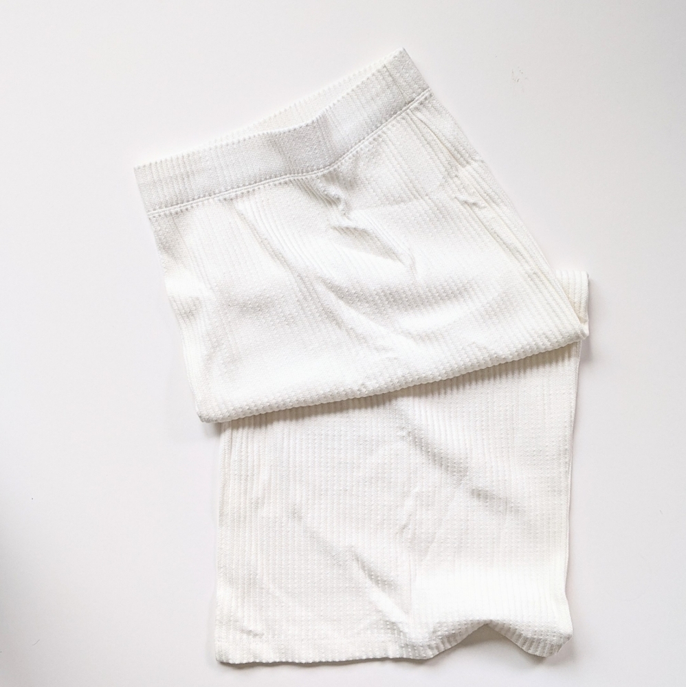 American apparel white midi knit skirt